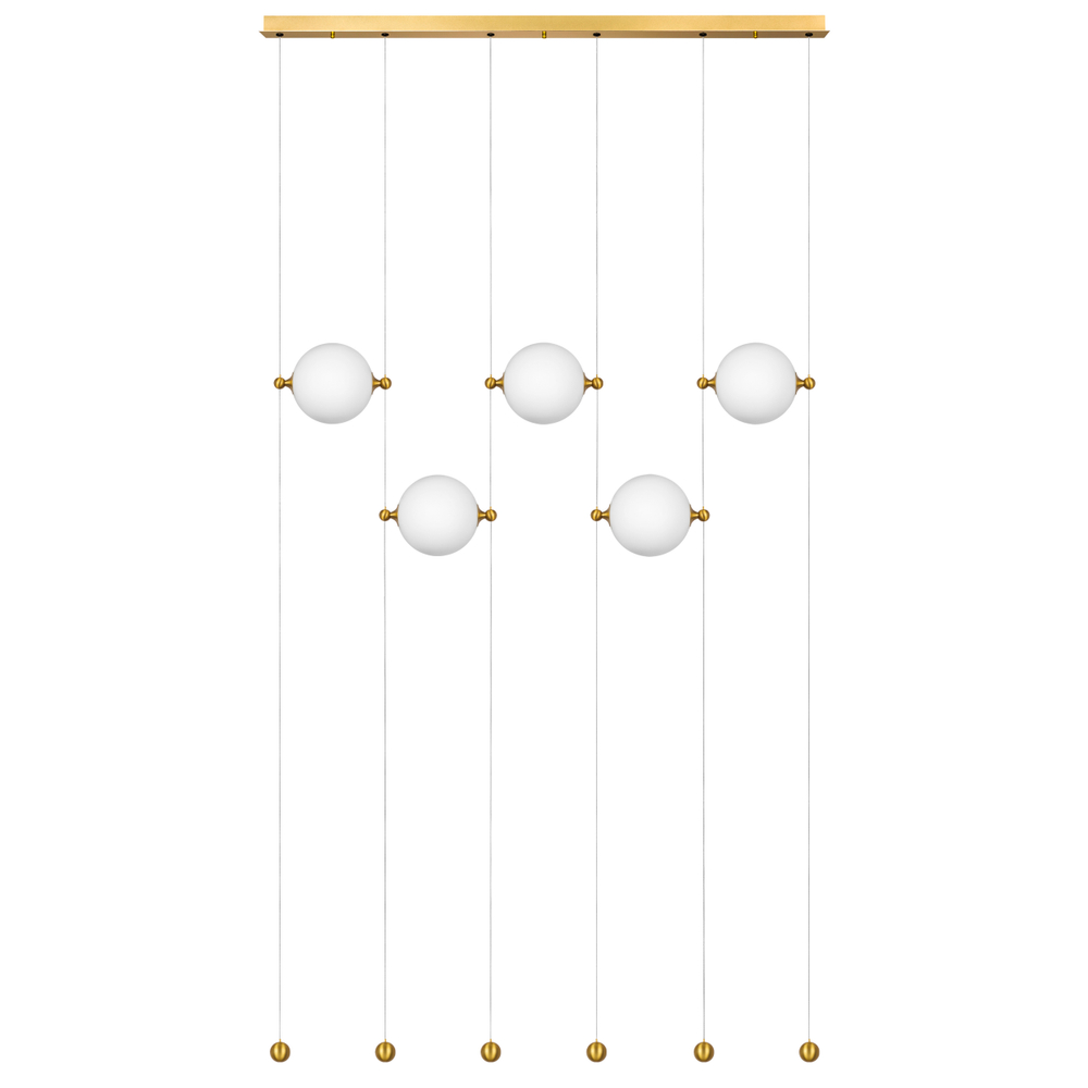 815501 Люстра DAFNE LED 5x8.5W ЛАТУНЬ 3000K