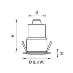 ip384328 Светильник IPOGEO (384315+384028) QUAD ЛАТУНЬ 3000К