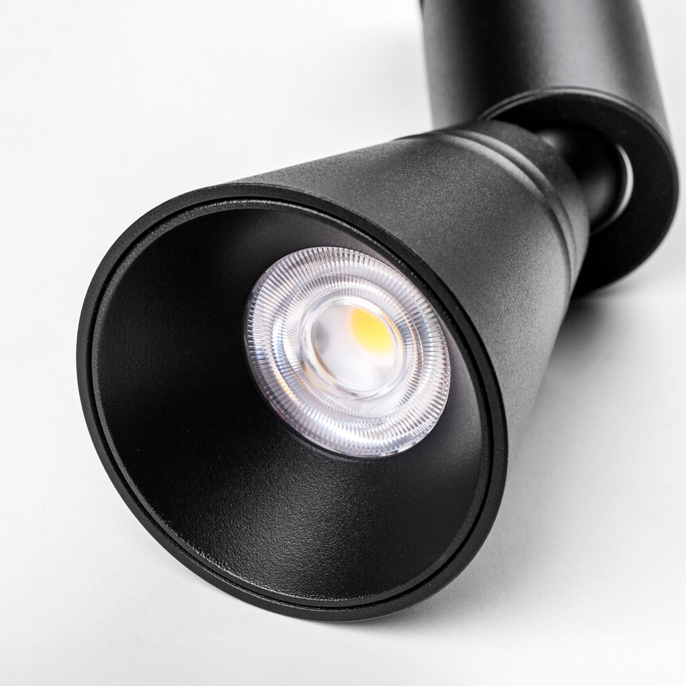 210847 Светильник 48V (D65) DUE HERMES 6W 590LM 36G ЧЕРНЫЙ 4000K