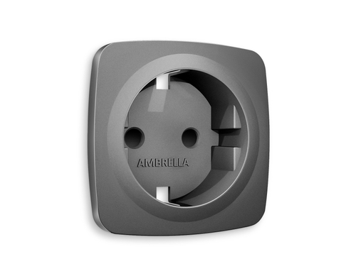 Купить OP6570 Лицевая панель OMEGA (Антрацит серый) для электрической розетки с/з со шторками QUANT