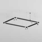 TR2124-BK Подвод питания для подвесного монтажа трека SMART BASE, АС 220-240V, IP20, 5м, черный, алюминий