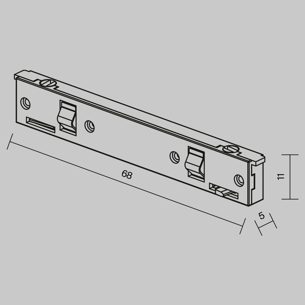 Комплектующие для систем освещения с токоведущими элементами Technical TRA184IPC-1B