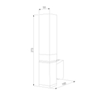 Настенный светодиодный светильник cерый IP54 1534 TECHNO LED
