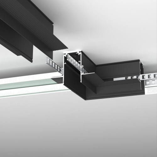 Купить Slim Magnetic Коннектор угловой для встраиваемого шинопровода под ГКЛ 9,5мм черный 85214/00 85214/00