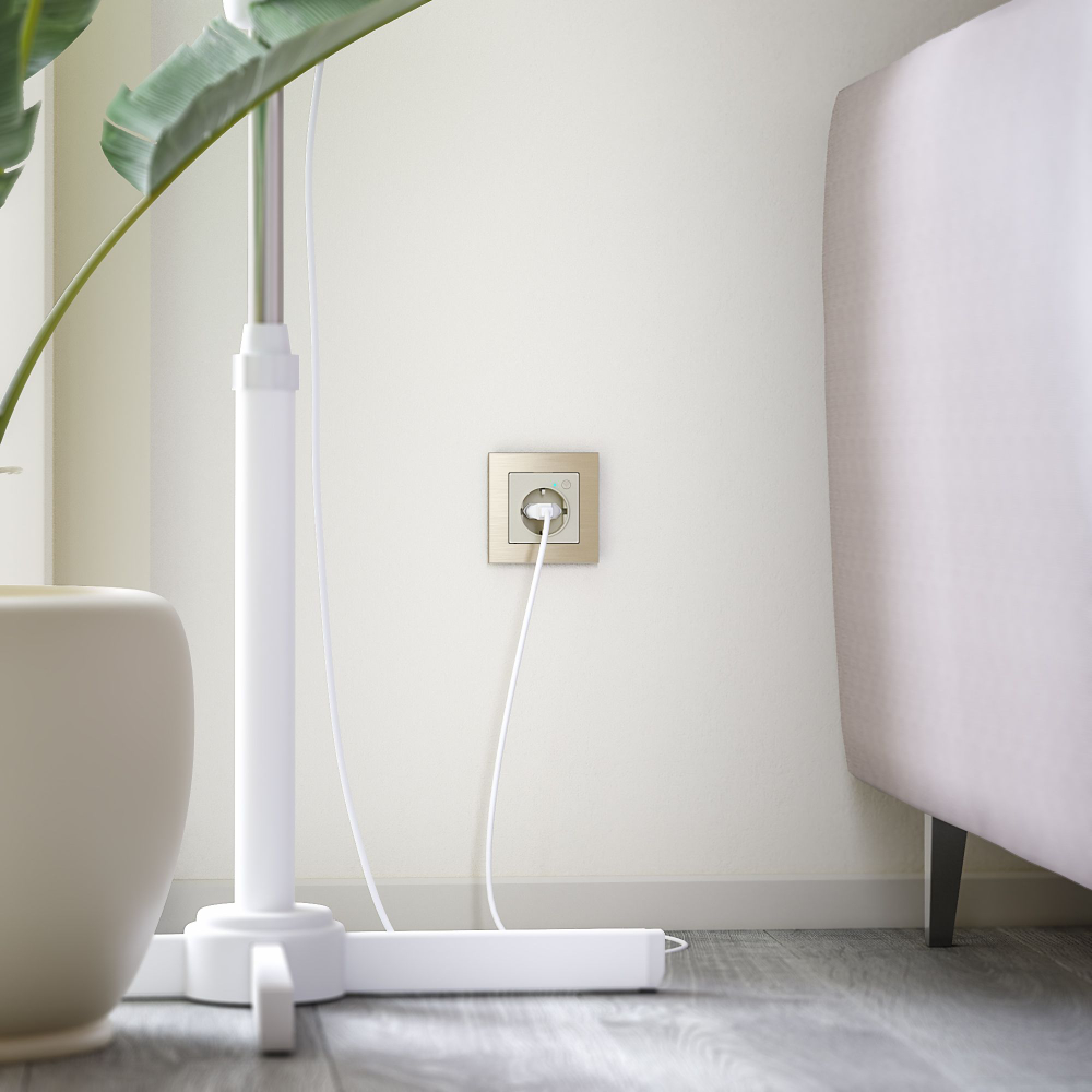 Умная встраиваемая розетка Werkel Wi-Fi 3500W IP20 W1171603 слоновая кость