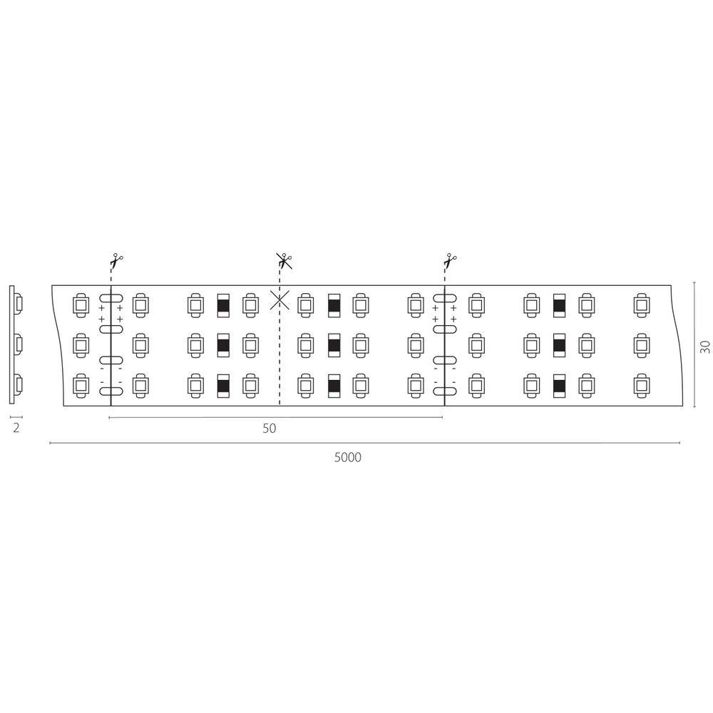 423003 Лента LIGHTSTAR LED 24V 44W 360leds/M 3000LM/M 3000K IP20 1шт = 5м
