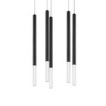 L5T747147 Люстра TUBO LED 25W 1400LM 360G ЧЕРНЫЙ 4000K (574727+747147 (5шт)