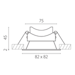 012927 Рамка (светильник) PVC д/LED-модулей 941хх и LED-ламп D50мм PIANO QUAD ЧЕРНЫЙ IP65