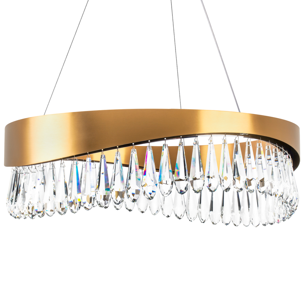703163 Люстра HELIO 30W LED 2778LM ШАМПАНЬ 3500K