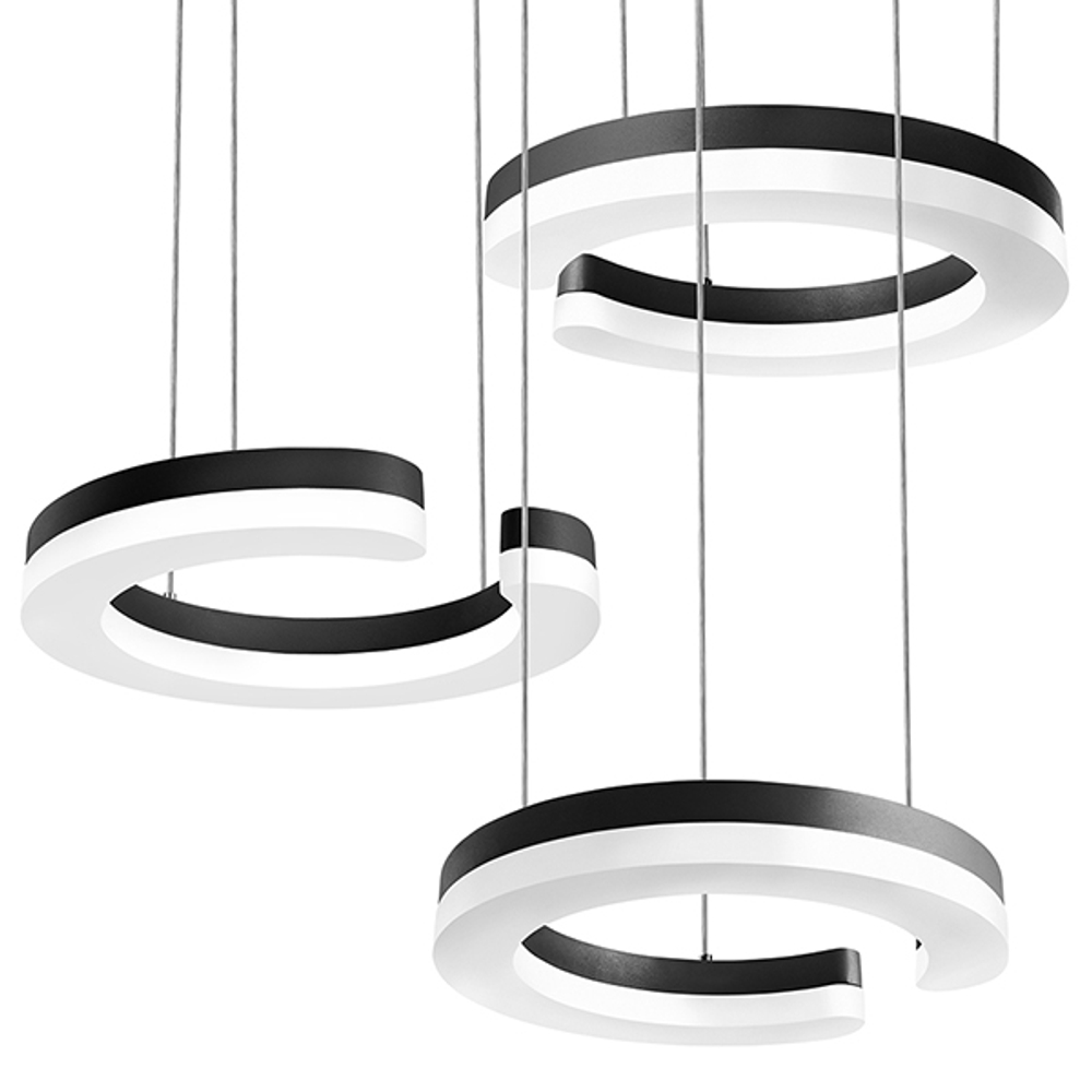 763337 Подвес UNITARIO 34.5W LED 3795LM ЧЕРНЫЙ МАТОВЫЙ 3000K