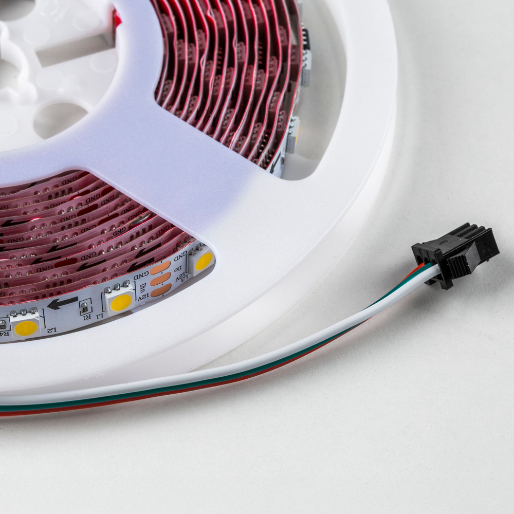 400904 Лента LED SPI 3led/pix 12V 14,4W/m 10-12Lm/W 4000K IP20 1шт = 5м