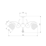 Потолочная люстра с плафонами 7777/5 золото