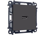 MA914010 Комплект механизма розетки HDMI 2.0 ALFA Графит мягкое касание 40V/500mA 2.0GHz 5-18Gbit/s QUANT (AP9140, VM222)