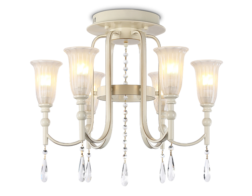 Купить TR3242/6 BG/GD/FR бежевый/золото/белый матовый E14*6 max 40W D600*520