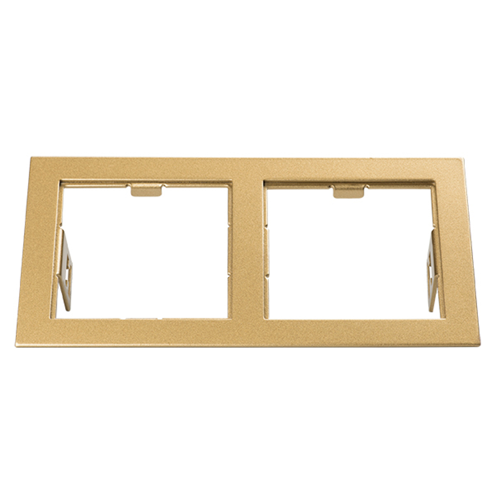 214523 Рамка DOMINO Double QUADRO MR16 ЗОЛОТО