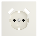 Накладка для розетки с заземлением и защитными шторками, с USB A+A, S70 (хлопок)