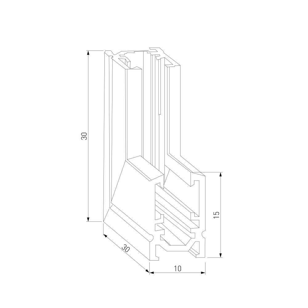 Коннектор угловой внутренний для накладного шинопровода Mini Magnetic 85180/00