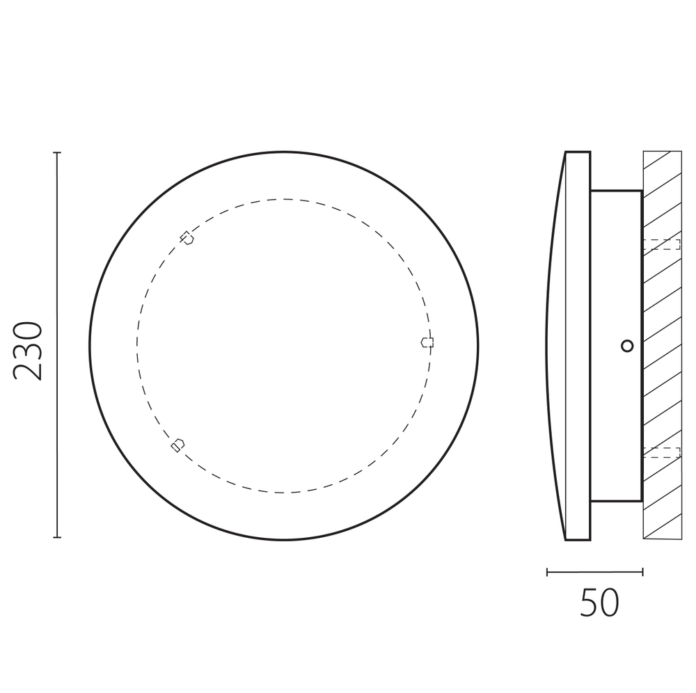 379337 Светильник PIATTO 1x12W LED 1200LM G ЧЕРНЫЙ 3000K IP65