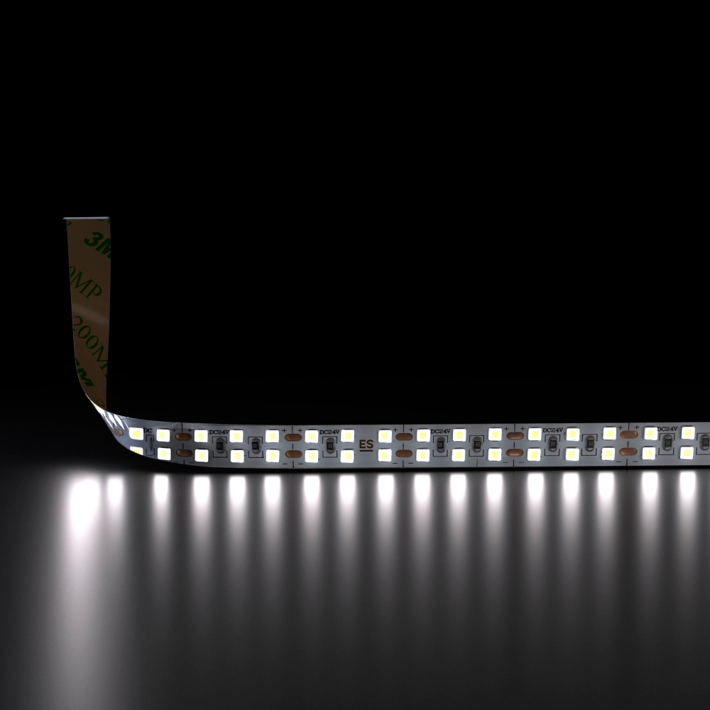 Светодиодная лента 240 LED 18 Вт IP20 двухрядная 6500К холодный белый 2835 24V 240Led 18W IP20