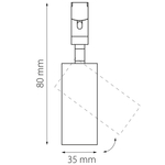 207137 Светильник 48V д/1-фазн трека DUE LED 7W 375LM 15G ЧЕРНЫЙ 3000K IP20