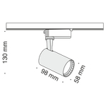 Трековый светильник Technical TR003-1-6W4K-B
