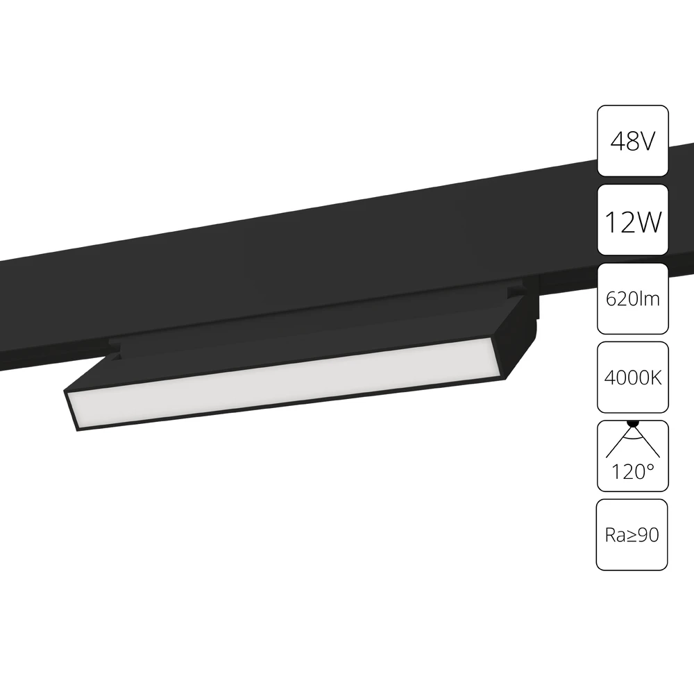 Магнитный трековый светильник Arte Lamp LINEA A4669PL-1BK