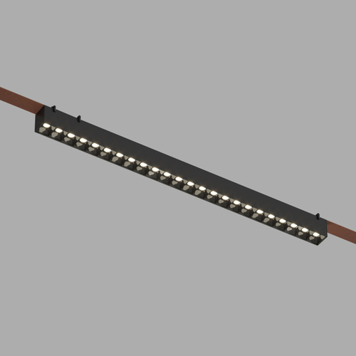 Купить DK5572-BK Cветильник для трека-ремня Belty, серия Grill, со светодиодом, L642*W40*H45мм, 48V DC, 24W, RA90, 24°, 4000K, IP20, черный, алюминий