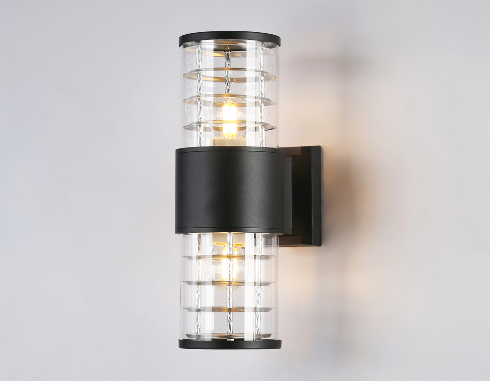 ST2525/2 BK/CL черный/прозрачный IP54 E27/2 max 40W 305*110*155