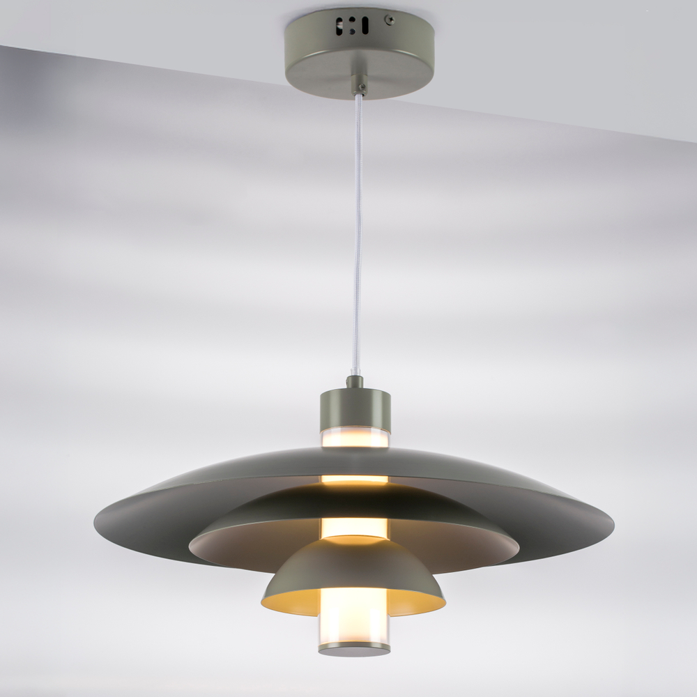 799019 Люстра ERBAREO LED 8W 900LM СЕРЫЙ 3000K