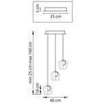 796139 Люстра CARAMELLO LED 3х6W 330LM КОФЕЙНЫЙ/МУЛЬТИКОЛОР 3000K