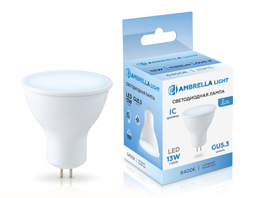 Купить 161306 LED MR16 13W IC GU5.3 6400K 175-265V