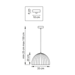 799357 Люстра FENICIA 1х12W (led) E27 ЧЕРНЫЙ/СЕРЫЙ