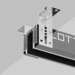 TR2014-BK Профиль-трек SLOTT for DENKIRS SMART, для натяжных потолков, 2 м, алюминий, черный