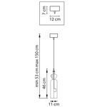 814004 Люстра BELLE LED 1х8W 400LM АЛЮМИНИЙ/МУЛЬТИКОЛОР 3000K