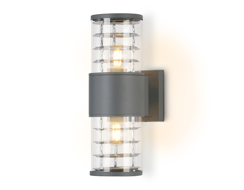 Купить ST2523/2 GR/CL серый/прозрачный IP54 E27/2 max 40W 305*110*155