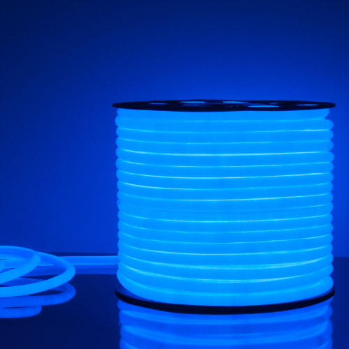 Купить Светодиодный гибкий неон 220 В 9.6 Вт/м 144 Led/м 2835 IP67, круглый синий, 50 м Гибкий неон 220V 9,6W 144Led 2835 IP67 круглый синий, 50 м