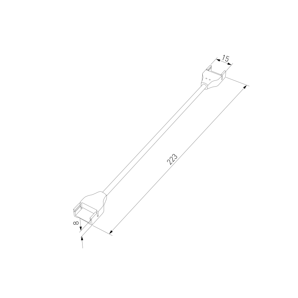 Коннектор для лент COB 24V 480Led 14W IP68 гибкий двусторонний 95132/00