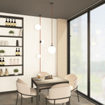 DK5555-BK Cветильник для трека-ремня Belty, серия Orb, со светодиодом, D230*H236мм, 48V DC, 15W, RA90, 120°, 3000K, IP20, черный, акрил