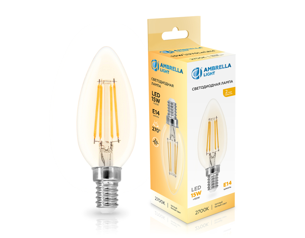 351513 Filament LED C35 15W E14 2700K 220-240V