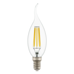 933602 Лампа энергосберегающая LED FILAMENT 220V CA35 E14 6W=65W 400-430LM 360G CL 3000K 30000H