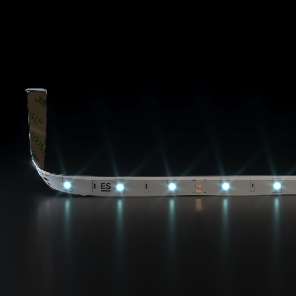 Светодиодная лента 12 В 7,2 Вт/м 30 Led/м 5050 IP65, холодный белый 6500К, 5 м Лента светодиодная 12V 7,2W 30Led 5050 IP65 холодный белый, 5м