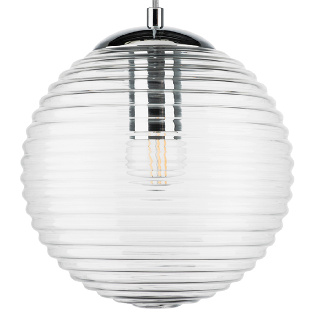 804001 Подвес DISSIMO 1х40W E27 ХРОМ/ПРОЗРАЧНЫЙ
