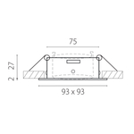 012616 Рамка (светильник) PVC д/LED-модулей 941хх и LED-ламп D50мм SINGO QUAD БЕЛЫЙ