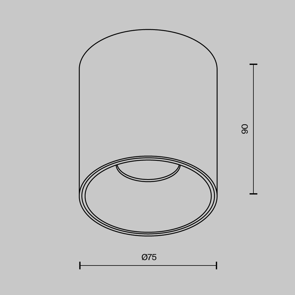 Потолочный светильник Technical C064CL-12W3K-RD-B