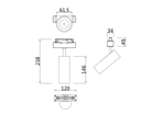 Трековый светильник Technical TR019-2-15W3K-MG