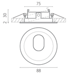 012216 Рамка (светильник) PVC д/LED-модулей 941хх и LED-ламп D50мм ANELLO ROUND БЕЛЫЙ