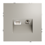 Розетка телевизионная встраиваемая VOLTUM S70 TV+RJ45 кат. 6, (кашемир)
