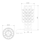 Настольный светильник с фигурным стеклом 1_380