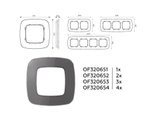 OF320651 Рамка OMEGA Radian (Антрацит серый Стекло органическое) 1-ая