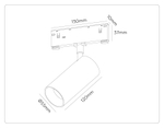 GL2309 WH белый IP20 18W 3CCT 3000-6000K 48V 24° D55*120